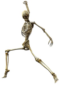 skeleton striding forward